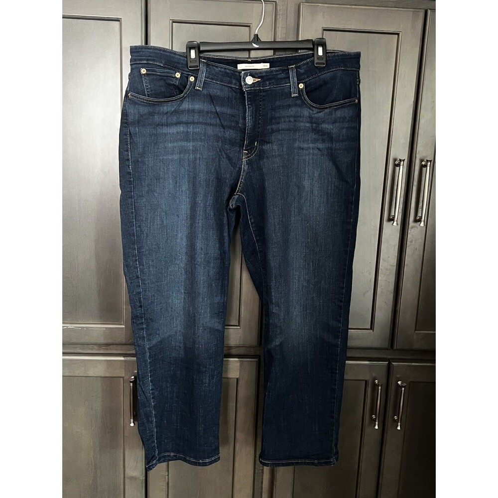 Levi's Boyfriend Mid-Rise Jeans Women’s 18W Dark Wash Denim Plus